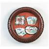 Image 1 : LARGE ROUND 19TH CENTURY FRAMED ORIENTAL KATANI TILE