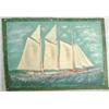 Image 1 : RARE SHIP DECORATED CANVAS MARITIME RUG