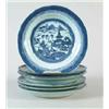 Image 1 : SIX CANTON BLUE AND WHITE BOWLS
