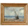 Image 1 : ATTRIBUTED TO GEORGE H. OR NORMAN RUSSELL (Canadian, 19th/20th Century) BEACH WITH SHIP AGROUND