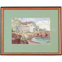 ATTRIBUTED TO GEORGE HORNE RUSSELL (Canadian, 1861-1933) SHORELINE HOUSE