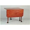 Image 1 : DIMINUTIVE CHIPPENDALE MAHOGANY BALL AND CLAW FOOT DROP LEAF TABLE