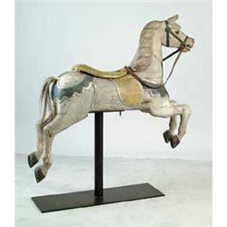 FINE PAINTED AND CARVED CAROUSEL HORSE