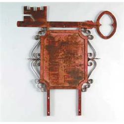 19TH CENTURY FOLK ART TRADE SIGN FOR LOCKSMITH