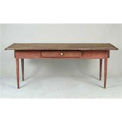 INTERESTING LARGE ONE DRAWER WITH ONE LEAF TAVERN/WORK TABLE