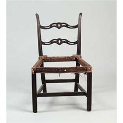 CARVED MAHOGANY CHIPPENDALE SIDE CHAIR