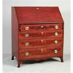 FEDERAL MAHOGANY INLAID SLANT FRONT DESK