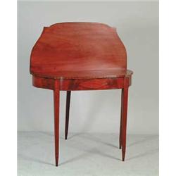MAHOGANY INLAID NORTH SHORE HEPPLEWHITE CARD TABLE
