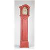 Image 1 : PINE NEW ENGLAND TALL CLOCK IN RED PAINT