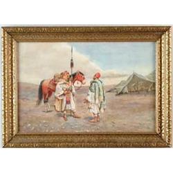 GIULIO ROSATI (Italian, 1858-1917) WELCOMED VISITOR