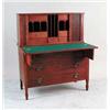 Image 1 : TWO PART MAHOGANY INLAID TAMBOUR SECRETARY