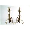 Image 1 : PAIR OF FEDERAL TALL BRASS ANDIRONS