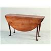Image 1 : QUEEN ANNE CURLY MAPLE DROP LEAF DINING TABLE