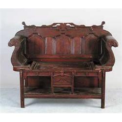 INTERESTING TURKISH SMOKING BENCH FROM THE SHIP SEA CLOUD (E. F. HUTTON)