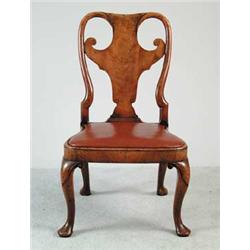 VERY HANDSOME QUEEN ANNE SLIP SEAT SIDECHAIR