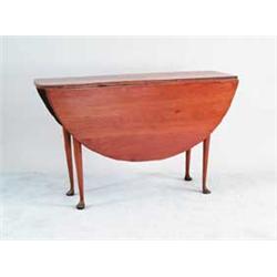 FINE CHERRY QUEEN ANNE DROP LEAF DINING TABLE