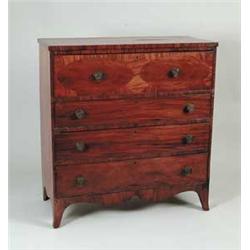 MAHOGANY HEPPLEWHITE FOUR DRAWER CHEST