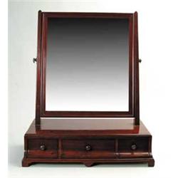 GEORGE III MAHOGANY THREE-DRAWER SHAVING STAND