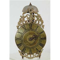 EARLY FRENCH BRASS LANTERN CLOCK