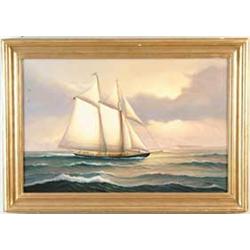EARL COLLINS (American, 1925-) SCHOONER “ELSIE”