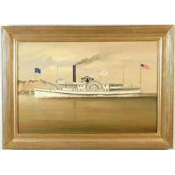 EARL COLLINS (American, 1925) SIDEWHEELER NANTUCKET