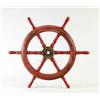 Image 1 : ANTIQUE PAINTED BRASS AND WOOD SHIP’S WHEEL