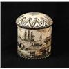 Image 1 : INTERESTING SCRIMSHAW DECORATED COVERED ROUND BOX