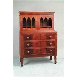 MAHOGANY TWO PART LADIES SECRETARY