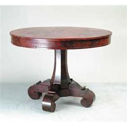 MAHOGANY EMPIRE ROUND CENTER TABLE