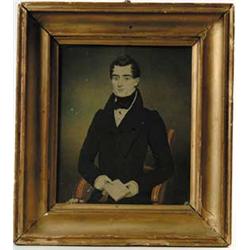 UNSIGNED (Early 19th Century) PORTRAIT OF BENJAMIN DISRAELI AGE 23 YRS