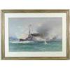 Image 1 : HENDRICK A. HALLETT (American, 1847-1921) “AMERICAN FLEET AS SPANISH FLEET LEAVES SANTIAGO HARBOR”