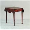 Image 1 : MAHOGANY ONE DRAWER SHAPED LEAF PEMBROKE TABLE
