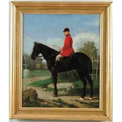 ATTRIBUTED TO R. ? DUZBRED (European, 19th Century) HORSE AND RIDER