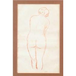 ARISTIDE MAILLOL (French, 1861-1944) “FEMME NUE, VUE DE DOS”