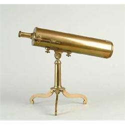 BRASS TABLETOP TELESCOPE BY BADDELY, ALBRIGHTON