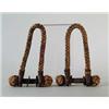 Image 1 : PAIR OF FINE UNPAINTED ANTIQUE BECKETS