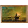 Image 1 : T.C.B. PITTNER (European, 19th Century) TWO SHIPS AT SUNRISE