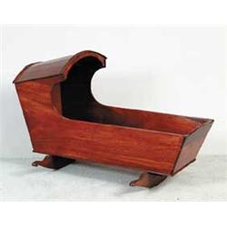 CHIPPENDALE MAHOGANY HOODED CRADLE