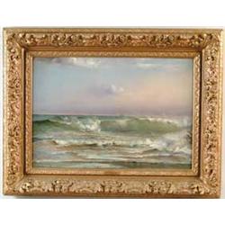 W.O. HATHAWAY (American, Early 20th Century) BREAKING WAVES