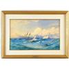 Image 1 : JOHN WILLIAM HILL (American, 1812-1879) SEASCAPE WITH BOATS