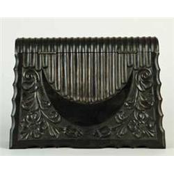 OUTSTANDING EBONY CARVED BIBLE BOX