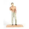 Image 1 : CARVED AND PAINTED FIGURE OF A MAN BY OLAF STENSGRAD