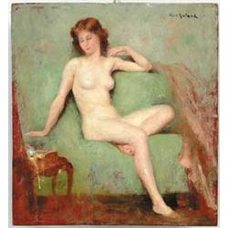 LEON LAURENT GALAND (French, 1872-1960) SEATED NUDE