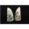 Image 1 : TWO SMALL ENGRAVED WHALE’S TEETH
