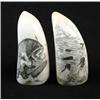 Image 1 : TWO ENGRAVED WHALE’S TEETH