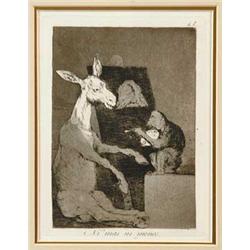FRANCISCO GOYA Y LUCEINETES (Spanish, 1746-1828) “P-41 NI MAS NI MENOS LOS CAPRICHOS”