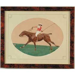 HENRI BAUD (European, 20th Century) THE POLO PLAYER