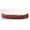 Image 1 : GOOD DECORATED BIRCH BARK INDIAN CANOE