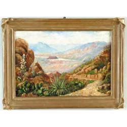 JOHN BOND FRANCISCO (American, 1863-1931) WESTERN LANDSCAPE