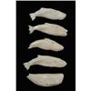 Image 1 : FIVE CARVED WHALE BONE WHALES